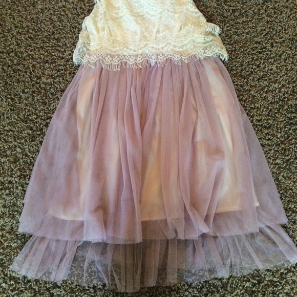 Cream & dusty pink dress - Picture 2 of 2